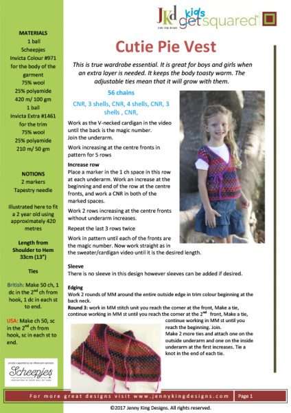 Kids Squared Cutie Pie Vest