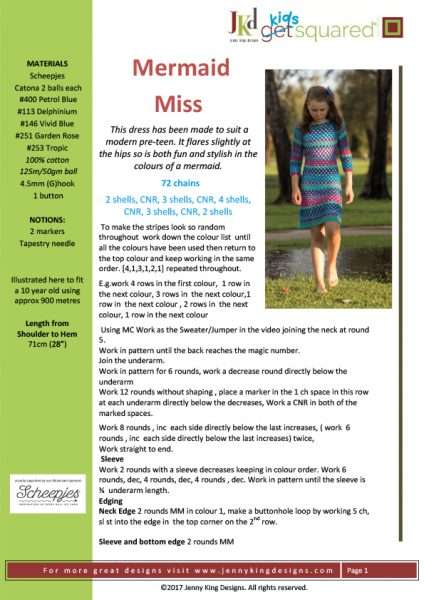 Kids Squared Mermaid Miss