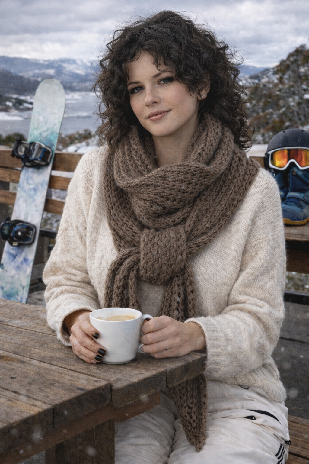 bellevue park shaped scarf snowboarding