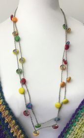 covered button necklace